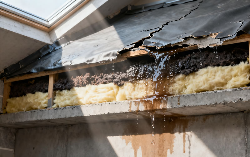 屋顶保温层进水导致漏水该怎么处理？_贵阳防水维修