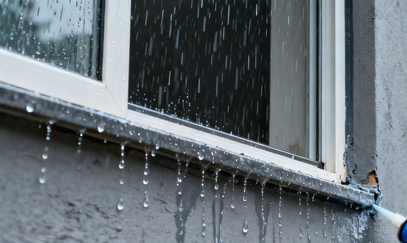 贵阳防水公司如何处理阳台封窗后窗框周边漏水？