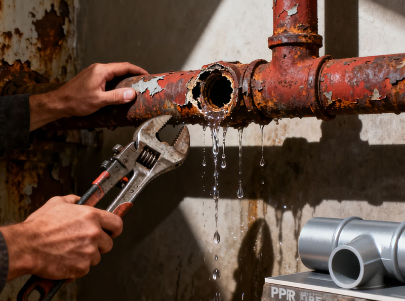 贵阳防水公司如何处理老旧水管锈蚀导致的墙面漏水？